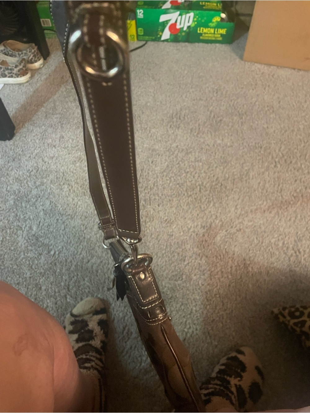 UniqueCoach Hampton Signature Canvas Python Crossbody - Picture 12 of 14